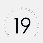 Nineteen Apparel Club Brand Name Logo
