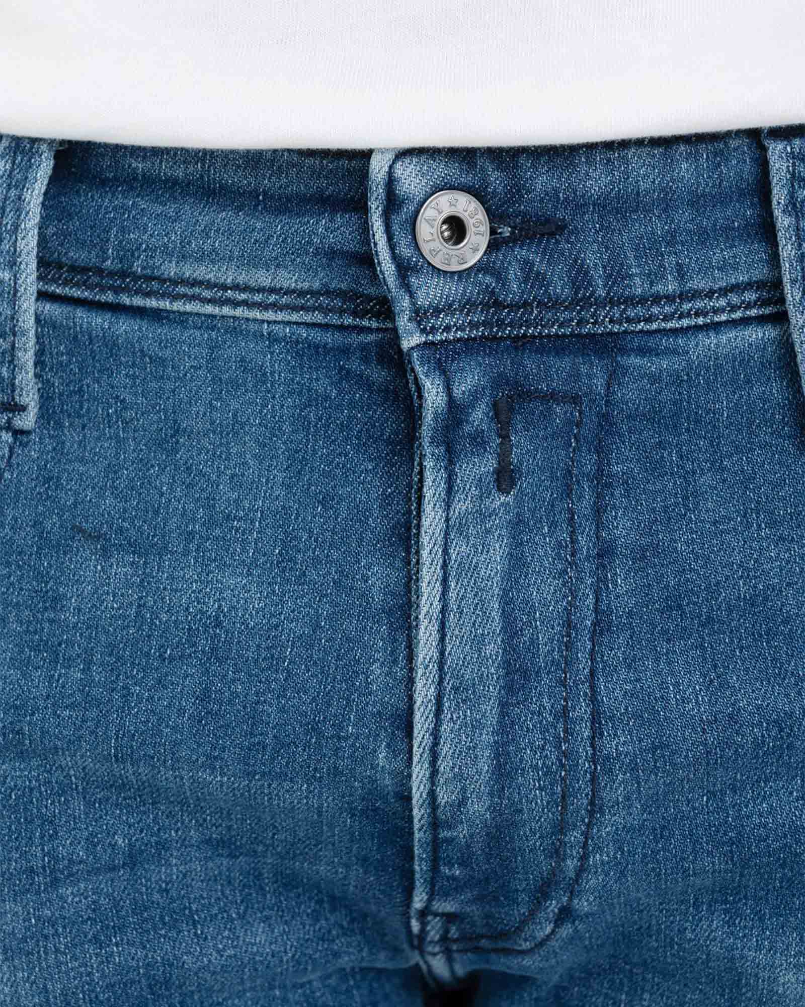 REPLAY MAN DENIM 12 OZ MID BLUE POWER STRETCH