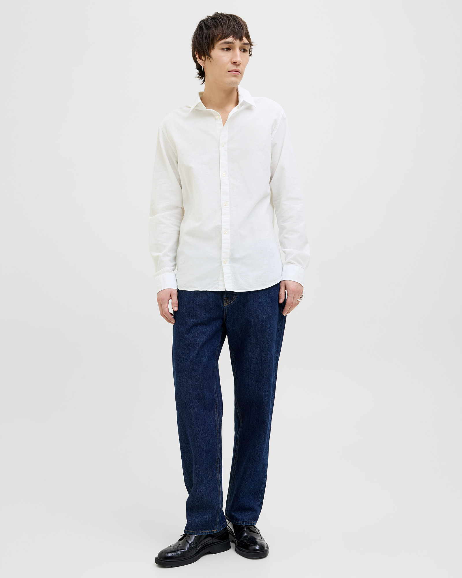 JACK & JONES ESSENTIALS JJEBREEZE LINEN BLEND SHIRT LS SN