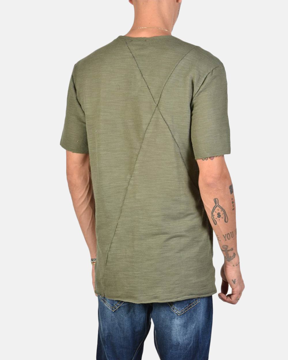 XAGON MAN T-shirt Oversize Cuciture a Contrasto