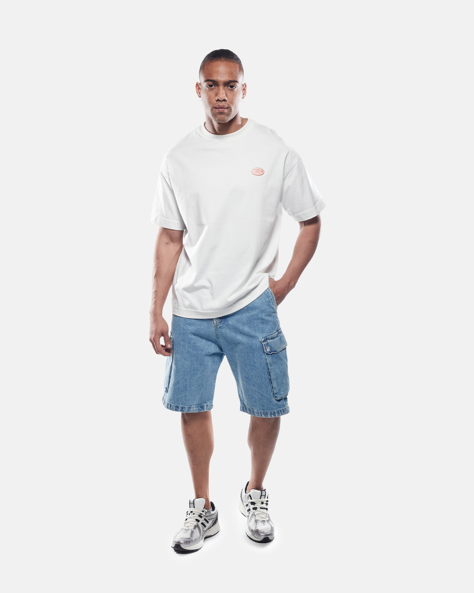COVER LV895-32 V CARGO JEANS SHORTS