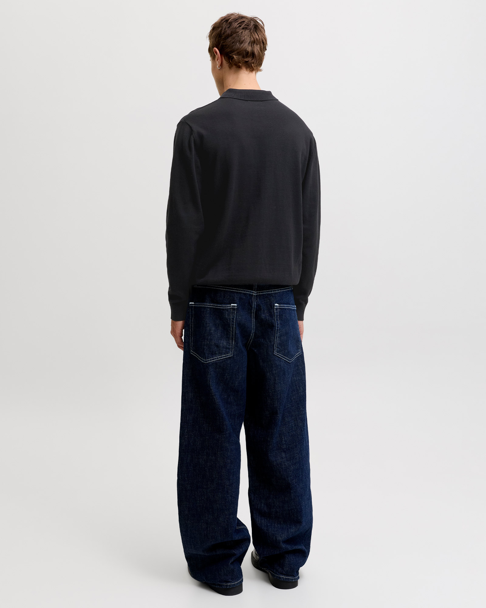 JACK & JONES ESSENTIALS JJEBASIC KNIT LS POLO SN